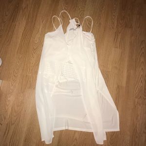 White long tank-very unique with slits in the side